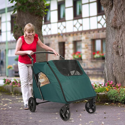 Dog Pet Stroller 4 Wheels, 100 Pounds,