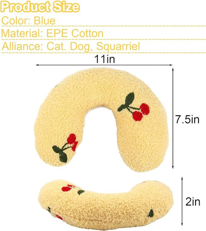 Mity rain Dog Pillow, Anxiety Relief Pillow for Dog, Ultra Soft High Density Calming Pillow for Joint Relief Sleeping Improve, Pet Calming Toy Yellow