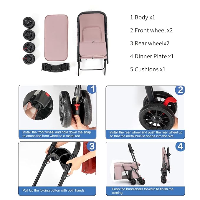 Pet Stroller 4 Wheels