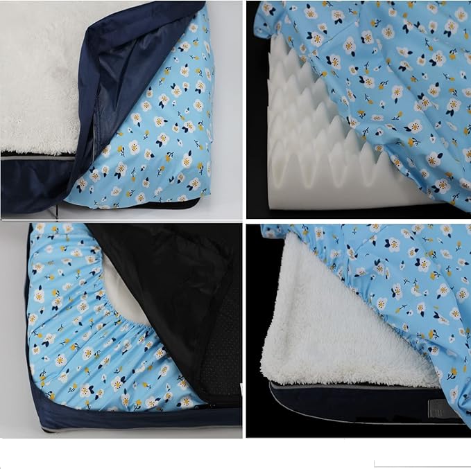 Waterproof Dog Bed Cover Blue 44 x 35 Inch