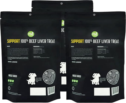 Get Joy Freeze Dried Superfood 100% Beef Liver Dog Treats 4 Ounce 3), Single