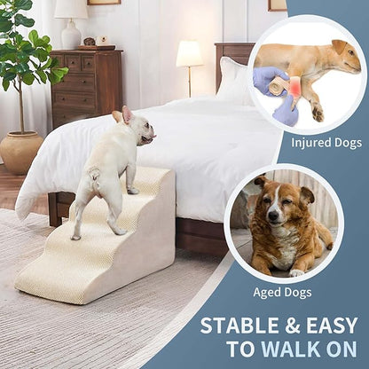 BOMOVA Dog Stairs for Small Dogs 4-Step Dog 2/3/4/5 Steps
