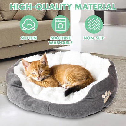 Round Dog Cat Beds Mattress Washable Pads Room