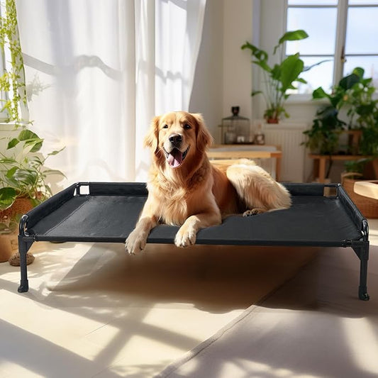 Veehoo Elevated Raised Dog Bed-Cooling Outdoor Dog Cots 44"x 32"