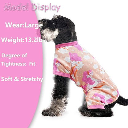 Dog Pajamas Spring Summer Dog Clothes for Small Medium Dogs Girl Boy Cute Soft Puppy Pjs Clothes Doggie Onesies Cat Pet Jammies Outfit (Medium)