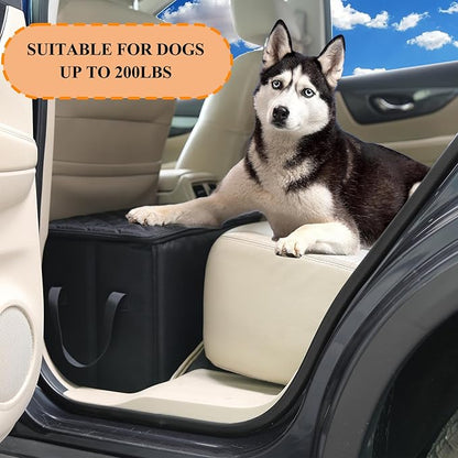 Dog Car Seat Extender with Storage 200lbs, Car 19.3"x9.85"x13")