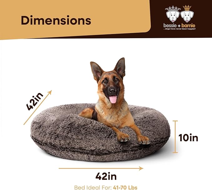 Bessie and Barnie Bagel Donut Dog Bed