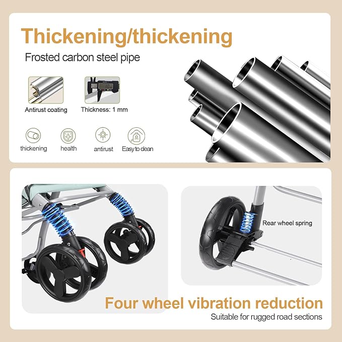 Pet Dog Stroller for Medium Small Dogs Cats (Pink-1)