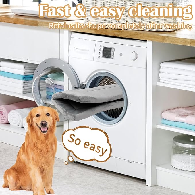 Reversible Dog Crate Pad 25 lbs(Gray)-S 24''x18''x1.1''