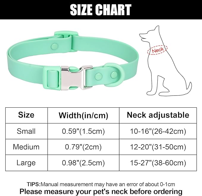 Waterproof Dog Collar Soft Rubber Dog Collar