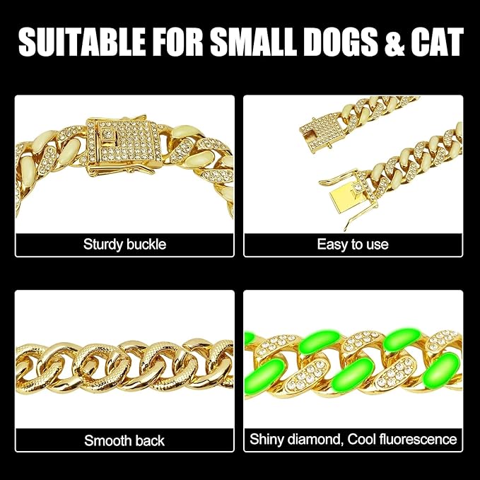 Dog Chain Cuban Collars 8inch)
