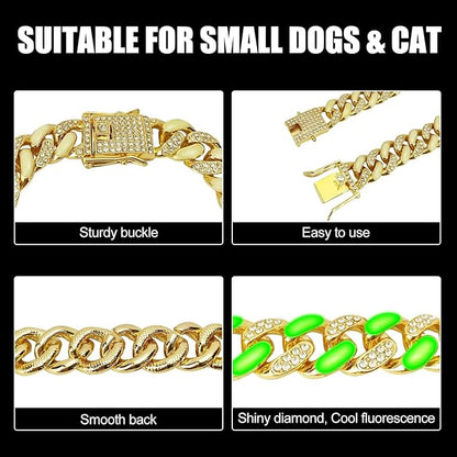 Dog Chain Cuban Collars 8inch)