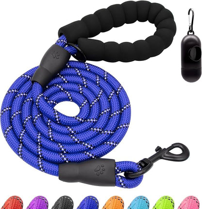Dog Leash Heavy Duty 4/5/6FT Reflective 6'*1/2'', Navyblue