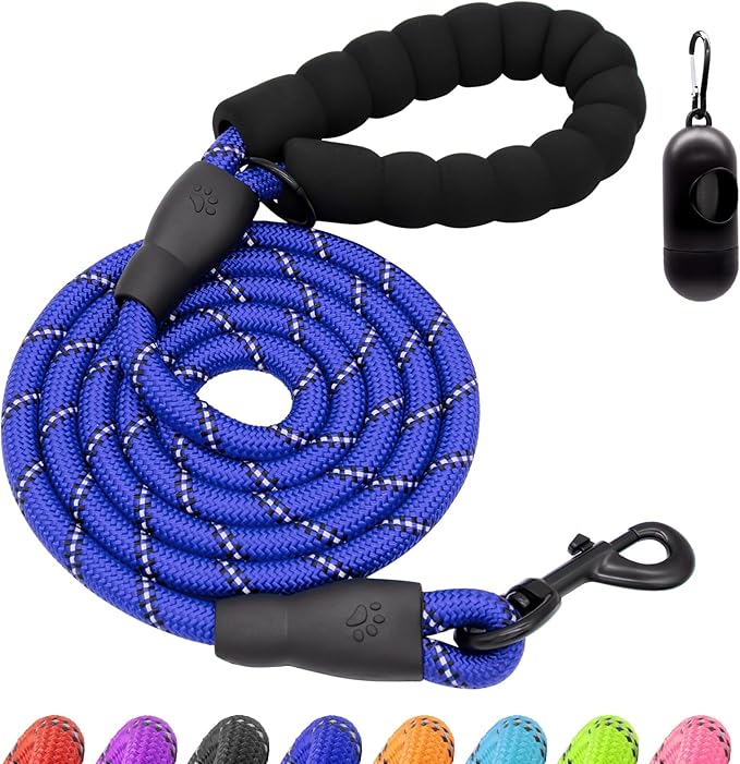 Dog Leash Heavy Duty 4/5/6FT Reflective 4'*1/2'', Navyblue