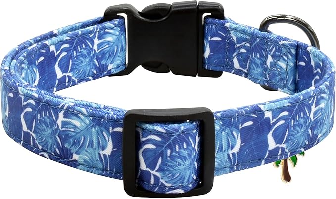 Flower Patterns Dog Collar with Accessories