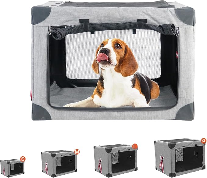 Collapsible Soft Dog Crate 37.4 x 26 Inch