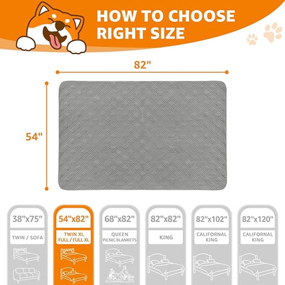 LOOBANI Waterproof Dog Blanket 2 Pack 54×82in, Light