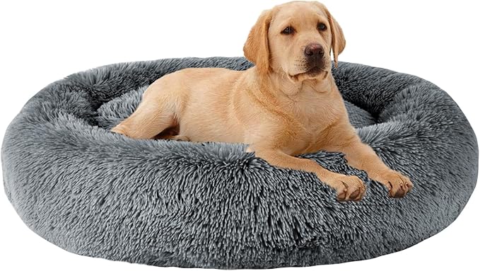 MFOX Calming Dog Bed (L/XL/XXL/XXXL) for Medium and 25/35/55/100lbs
