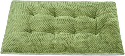 WONDER MIRACLE Fuzzy Deluxe Pet Beds, Super Plush Dog or Cat Beds Ideal for Dog Crates, Machine Wash & Dryer Friendly (23" x 35", L-Olive Green)