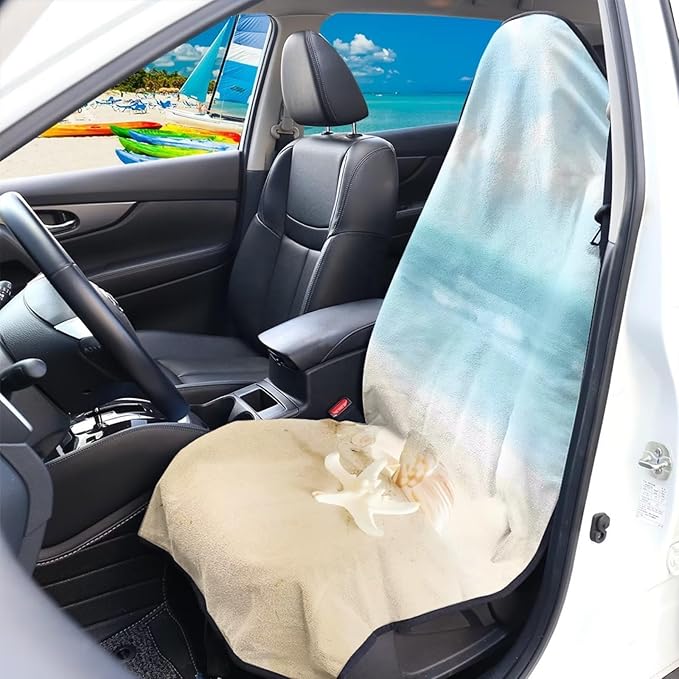 Yewattles Beach Starfish Waterproof Seat Protector for Car