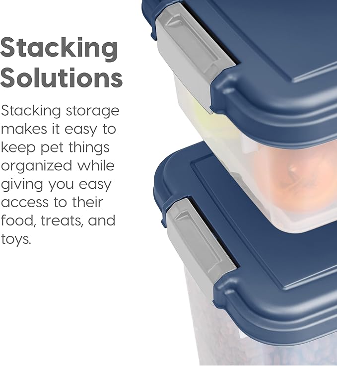 IRIS USA Dog Food Storage Container 30 lbs 11 lbs 2-Cup Scoop,