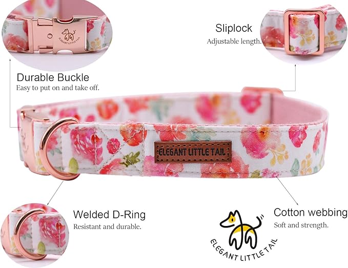 Elegant little tail Dog Collar with Bow