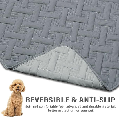 Dog Bed Cover for Pets - Blankets Rug Pads for Couch Protection Waterproof Bed Covers Dog Blanket Furniture Protector Reusable Changing Pad (Dark Grey+Light Grey, 20"x30")