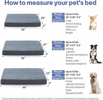 JOEJOY Orthopedic Dog Bed for Medium Small Dogs (30"x20"x3")
