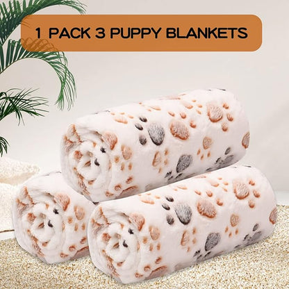 Blanket for Dogs 3 Pack 41" x 31",Cute Paw
