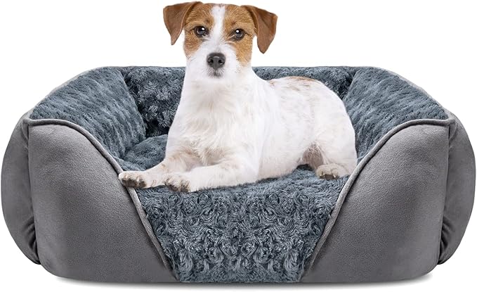 INVENHO Medium Dog Bed for Large Medium Small Dogs M(25"x21"x8")