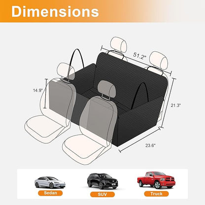 Honest Back Seat Extender for Dogs 400lbs, Waterproof