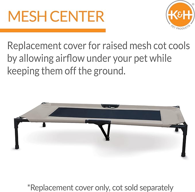 K&H Pet Products Elevated Cooling Outdoor Dog Bed 50 X 32 Inches