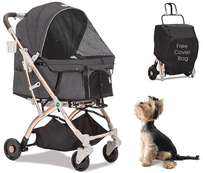 Pet Rover Lite Premium Light-Weight Dog/Cat/Pet Stroller Travel 2nd-Gen.)