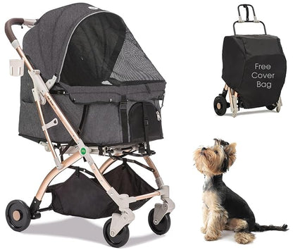 Pet Rover Lite Premium Light-Weight Dog/Cat/Pet Stroller Travel 2nd-Gen.)