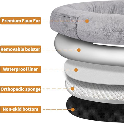 NESTROAD Human Dog Bed for People and Pets 71"x45"x14" Human