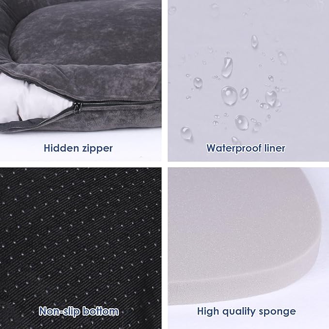 Large Dog Bed 33x24 inch, 50lbs