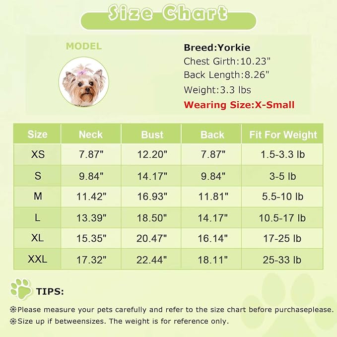 Dog Pajamas Pjs Spring Summer Dog Clothes for Small Dogs Girl Boy Soft Stretchy Puppy Clothes Onesie Cat Pet Jammies Outfit (Avocado, Small)