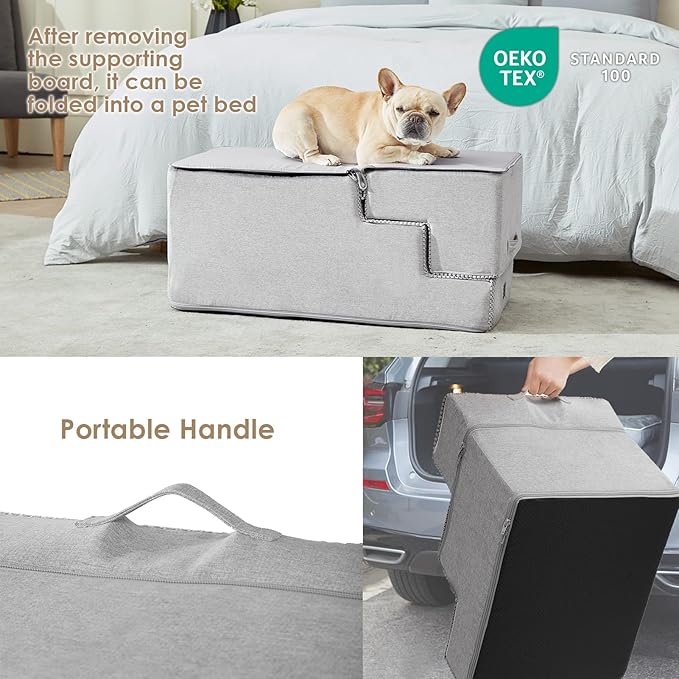 EHEYCIGA Dog Stairs for High Bed 22.5”H 5-Step Dog