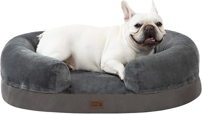 pettycare Orthopedic Dog Bed for Medium Dogs with Memory Foam 30” Dark