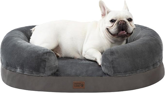 pettycare Orthopedic Dog Bed for Medium Dogs with Memory Foam 30” Dark