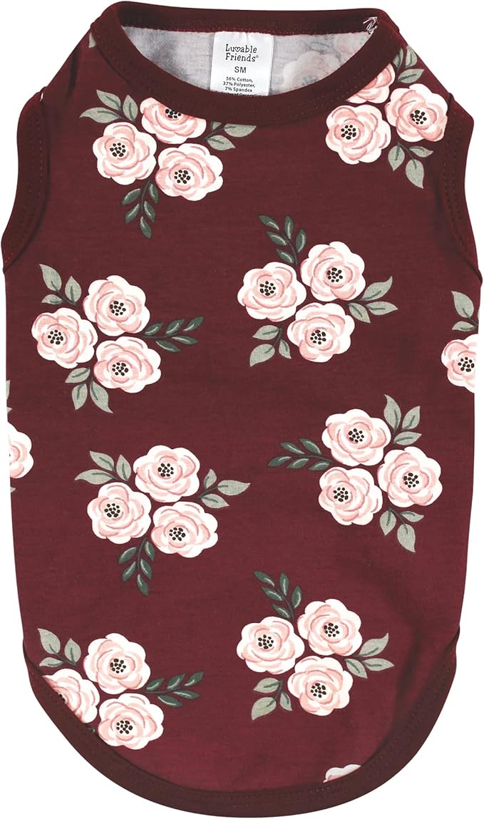 Luvable Friends Dog Pet Dog and Cats Cotton T-Shirts 2pk