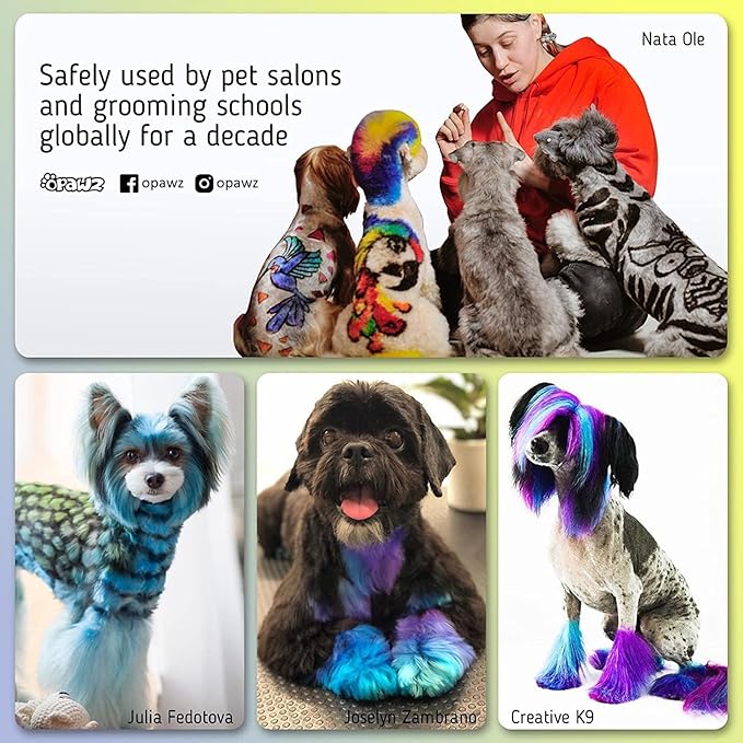 OPAWZ Permanent Dog Hair Dye 20 Washes,