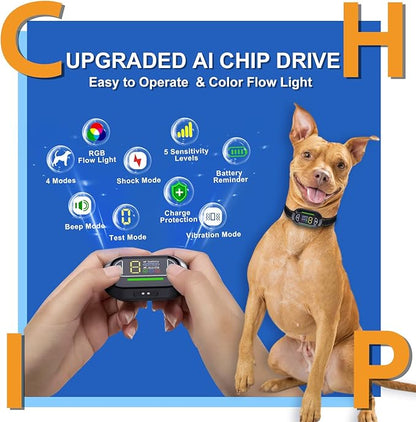 Dog Bark Collar IP67 Waterproof 4 Modes: 5 Sensitivity