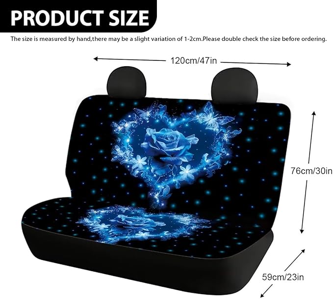 AFPANQZ Blue Rose Full Wrap Car Seat Covers