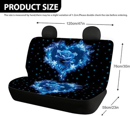 AFPANQZ Blue Rose Full Wrap Car Seat Covers