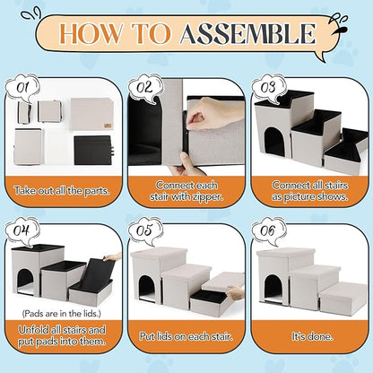 Dog Stairs for Small Dogs 22 inches(3
