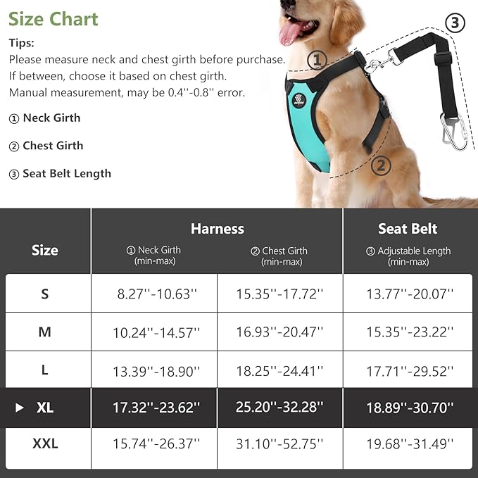 Dog Vehicle Safety Vest Harness