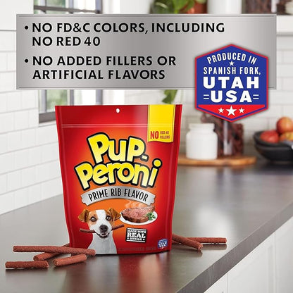 Pup-Peroni Dog Treats, Prime Rib Flavor, 22.5 Ounce, Made with Real Steak