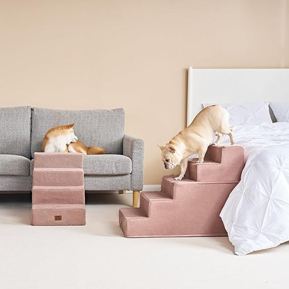 EHEYCIGA Dog Stairs for High Bed 22.5”H 5-Step Dog
