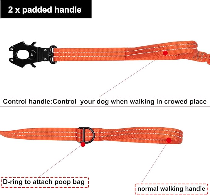 ICEFANG Tactical Dog Leash K9 Training 2 Control 6 FT)